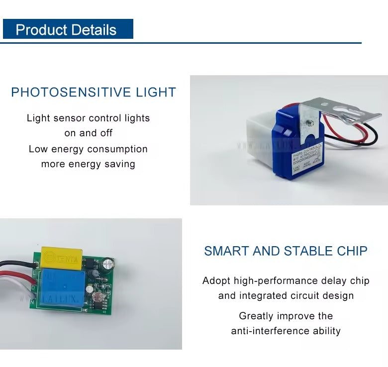 220V Auto Day/Night Photocell LDR Sensor Switch ā Waterproof and Best Quality Lighting Controller