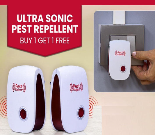 Ultrasonic Pest Repeller for Mosquito, Cockroaches, etc. (Pack of 2)
