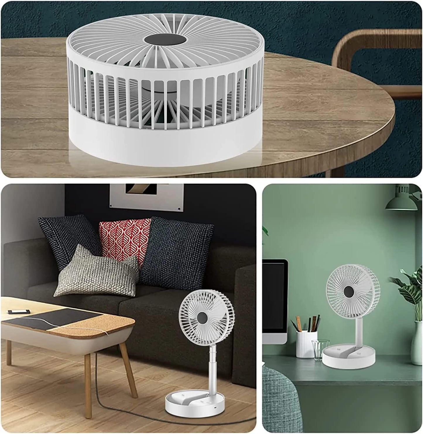 Powerful Rechargeable Table Fan – Compact & Lightweight