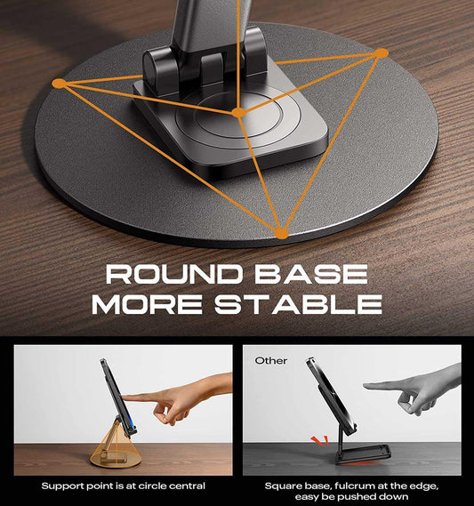 Mobile Phone Stand 360° Rotation | Adjustable Height & Angle