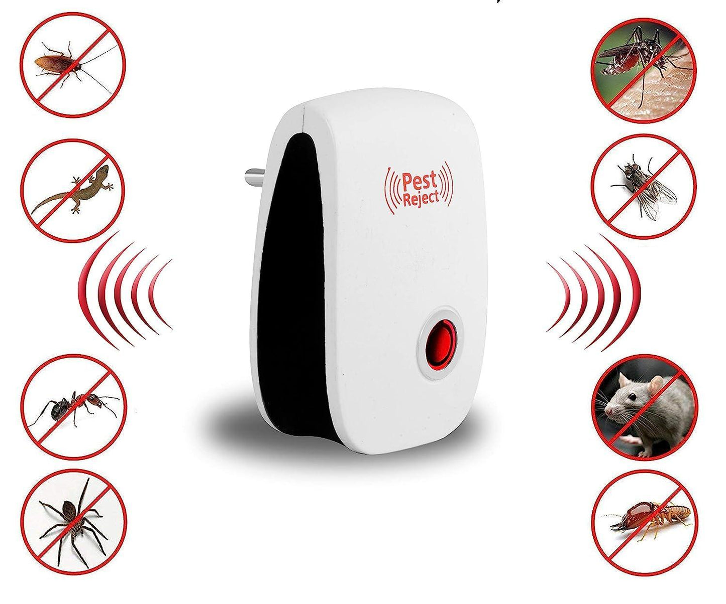 Ultrasonic Pest Repeller for Mosquito, Cockroaches, etc. (Pack of 2)