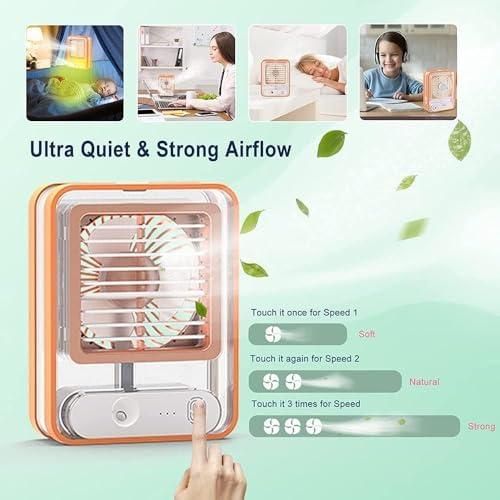 Rechargeable Battery Operated Mini USB Fan with Mist Water Spray