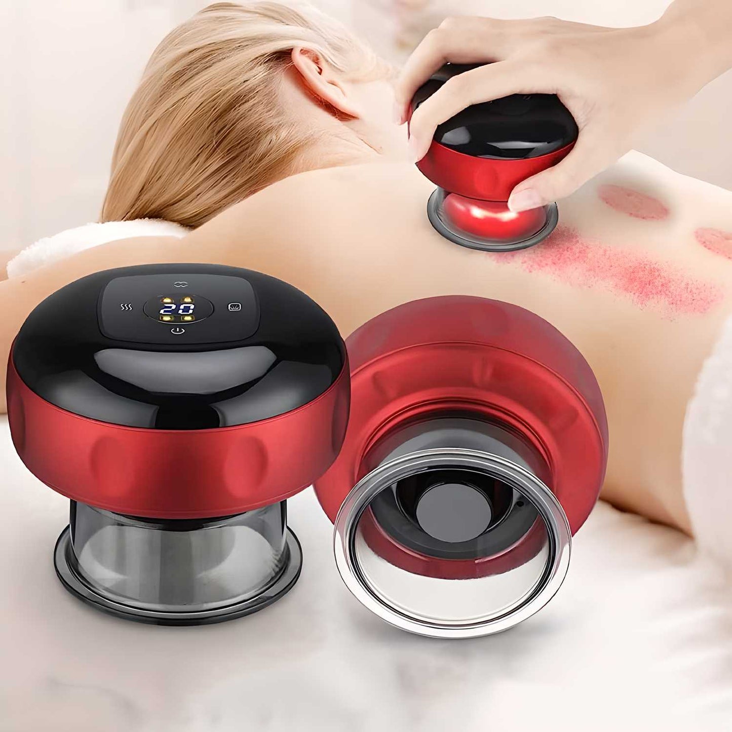 Electric Cupping Therapy Machine with 12 Level Temperature & Suction – Pain Relief & Muscle Recovery