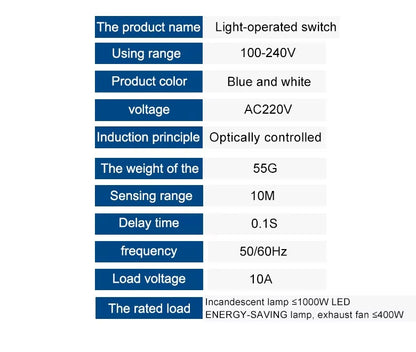 220V Auto Day/Night Photocell LDR Sensor Switch – Waterproof and Best Quality Lighting Controller