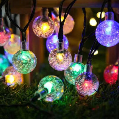 New 14 LED Crystal Bubble Ball String Fairy Lights – 3 Meter Multicolor