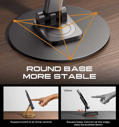 Mobile Phone Stand 360° Rotation | Adjustable Height & Angle