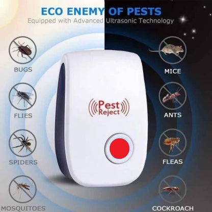 Ultrasonic Pest Repeller for Mosquito, Cockroaches, etc. (Pack of 2)