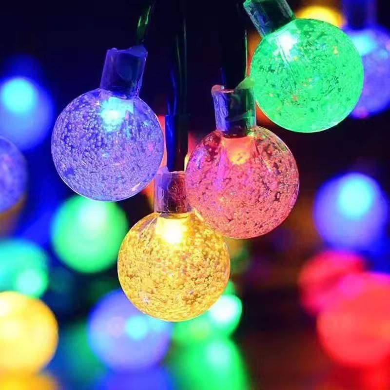 New 14 LED Crystal Bubble Ball String Fairy Lights – 3 Meter Multicolor
