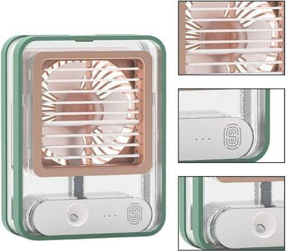 Rechargeable Battery Operated Mini USB Fan with Mist Water Spray
